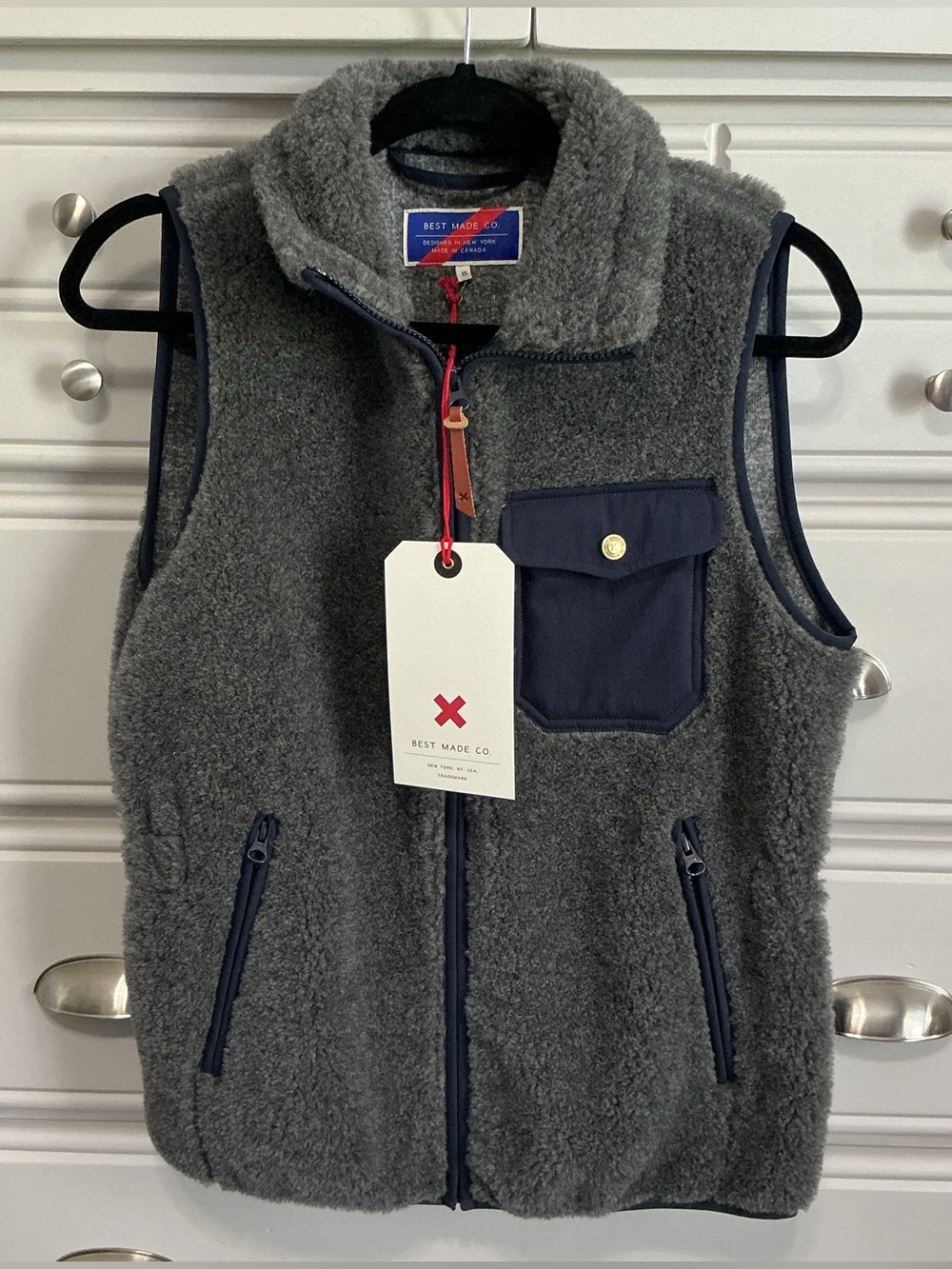NWT BEST MADE CO. Wool Fleece Vest size XS UNISEX